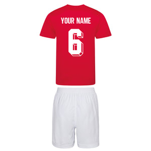 Kids Poland Polska Vintage Football Shirt & Shorts with Personalisation - Red / White