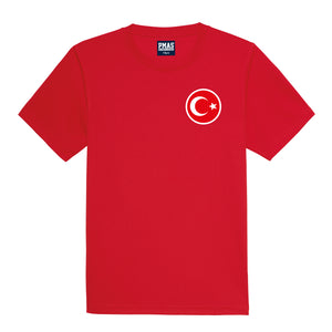 Kids Turkey Turkiye Vintage Football Shirt Shorts & Personalisation - Red / Black