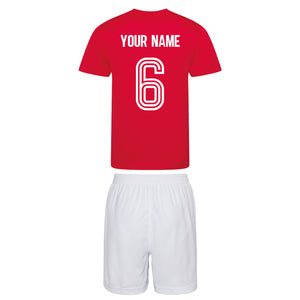 Adults Austria Osterreich retro Football Kit Shirt & Shorts with Personalisation - Red / White