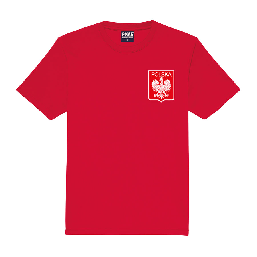 Kids Poland Polska Retro Football Shirt with Free Personalisation - Red