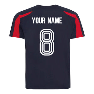 Kids France Les Bleus Retro Football Shirt with Free Personalisation - Blue