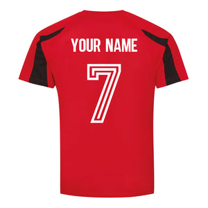 Kids Wales CYMRU Retro Football Shirt with Free Personalisation - Red