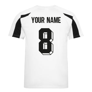 Kids Germany Deutsche Retro Football Shirt with Free Personalisation - White