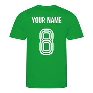 Kids Republic of Ireland Eire Retro Football Shirt with Free Personalisation - Green