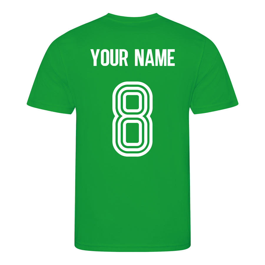 Kids Republic of Ireland Eire Retro Football Shirt with Free Personalisation - Green