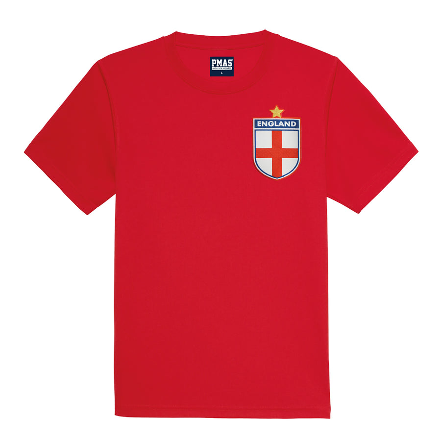 Adults England Retro Football Kit Shirt & Shorts & Free Personalisation - Red