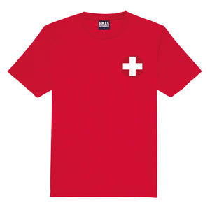 Adults Switzerland Suisse Retro Football Kit Shirt Shorts & Personalisation - Red White