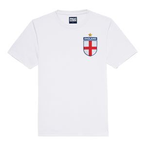 Adults England Retro Football Shirt & Shorts & Free Personalisation - White