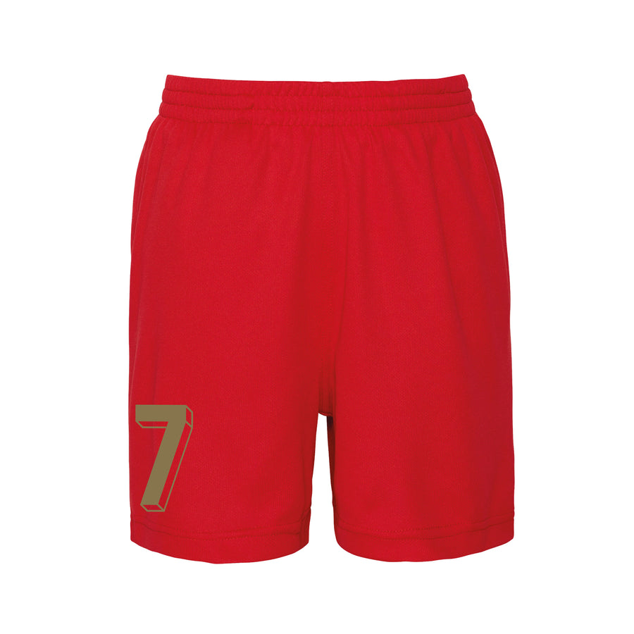 Adults Portugal Portuguesa Retro Football Shirt & Shorts with Personalisation - Red
