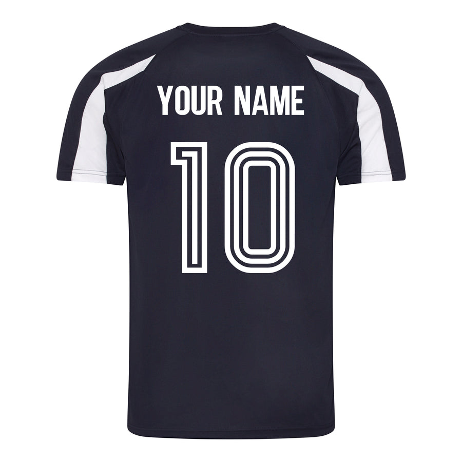 Adults Scotland Retro Football Shirt with Free Personalisation - Blue