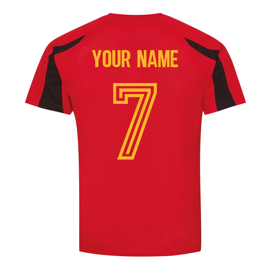 Adults Spain Espana Retro Football Shirt with Free Personalisation - Red