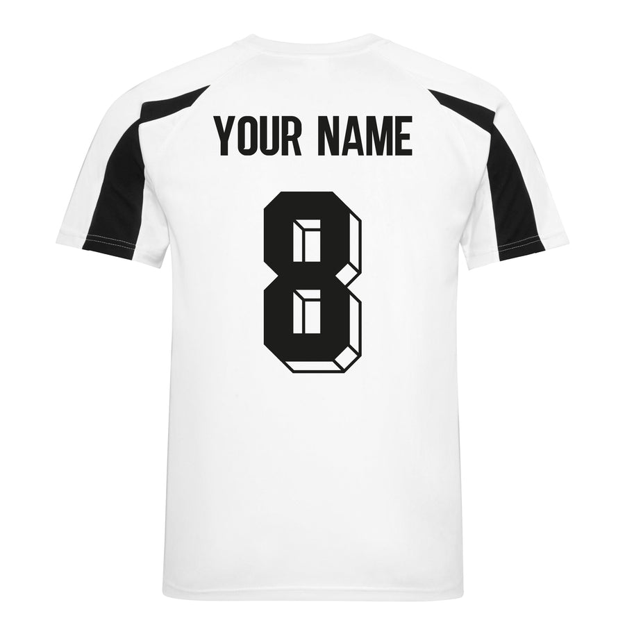 Adult Germany Deutsche Retro Football Shirt with Free Personalisation - White