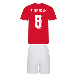 Kids Customisable England Football Away Kit with Shirt, Shorts, Socks & Kit Bag with Free Personalisation