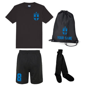 Kids Customisable England Football Training Kit with Shirt, Shorts, Socks & Kit Bag with Free Personalisation
