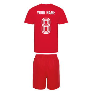 Kids Customisable Wales CMYRU Football Kit Shirt, Shorts, Socks and Personalised Bag Away