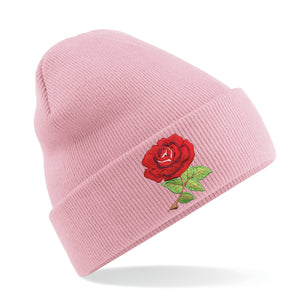 *Unisex England English Rugby Vintage Retro Cuffed Beanie Hat