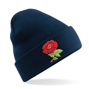 *Unisex England English Rugby Vintage Retro Cuffed Beanie Hat