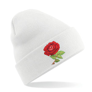 *Unisex England English Rugby Vintage Retro Cuffed Beanie Hat