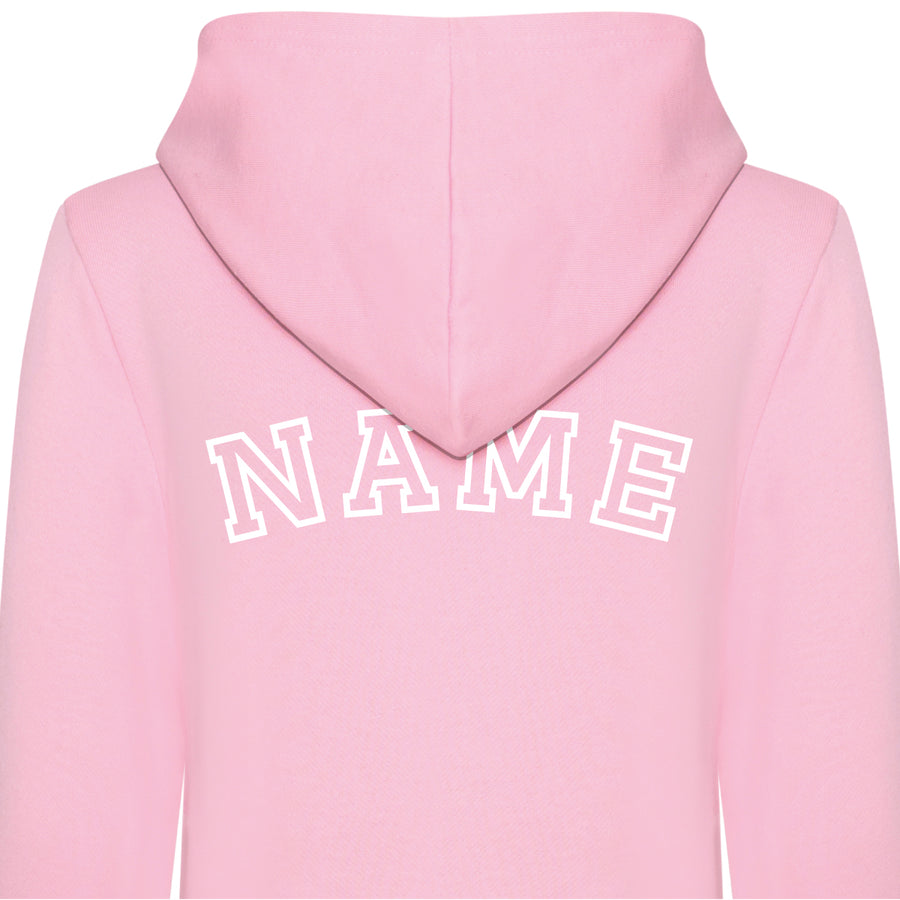 Kids Personalised Hooded Onesies All-in-One Suit - Personalised with Front Initial and Name on Back