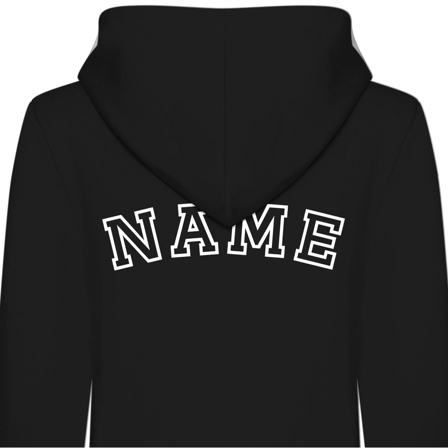 Kids Personalised Hooded Onesies All-in-One Suit - Personalised with Front Initial and Name on Back