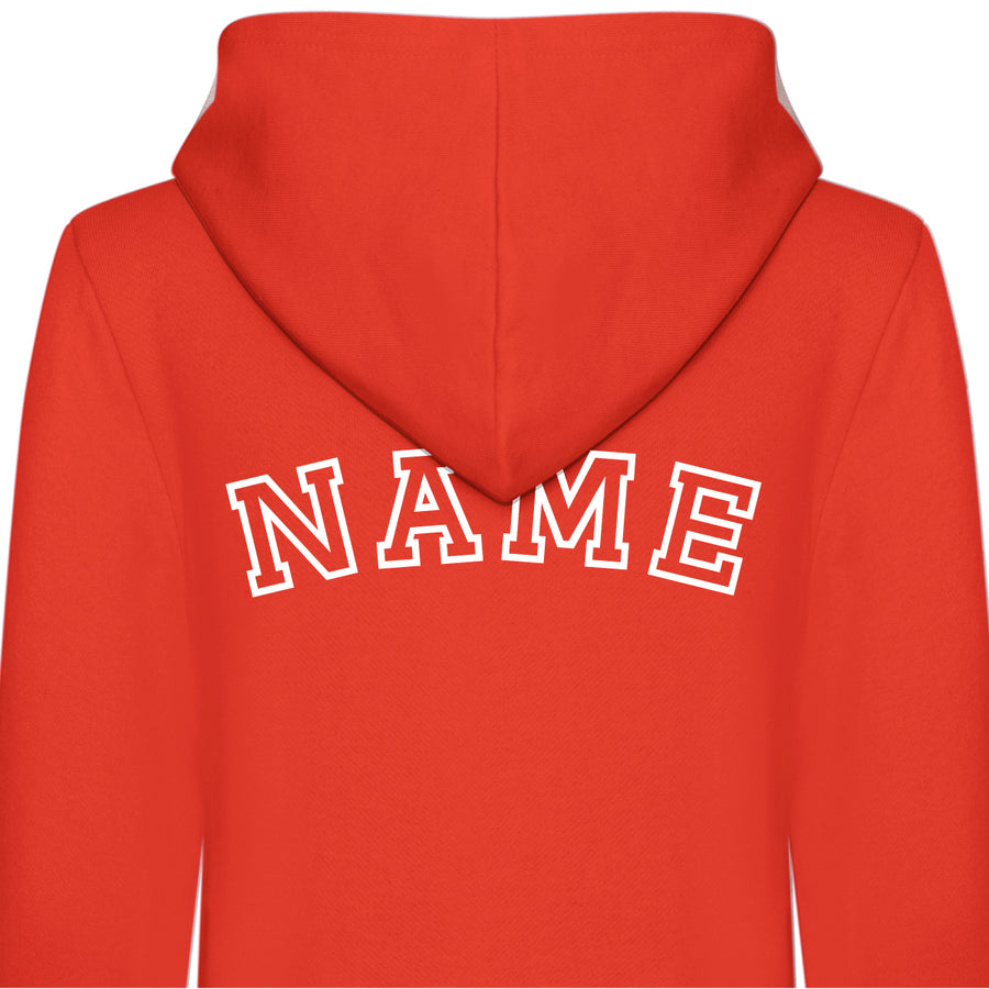 Kids Personalised Hooded Onesies All-in-One Suit - Personalised with Front Initial and Name on Back