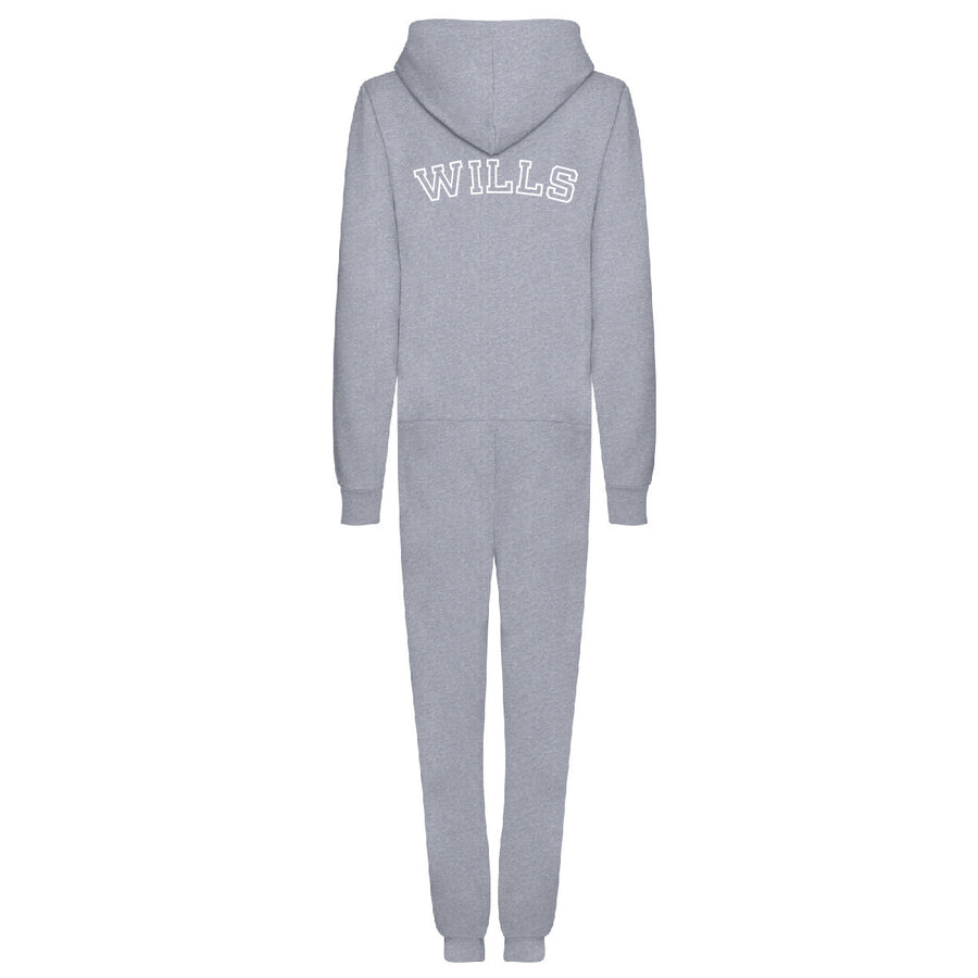 Adult Unisex Personalised Hooded Onesies All-in-One Suit - Personalised with Front Initial and Name on Back