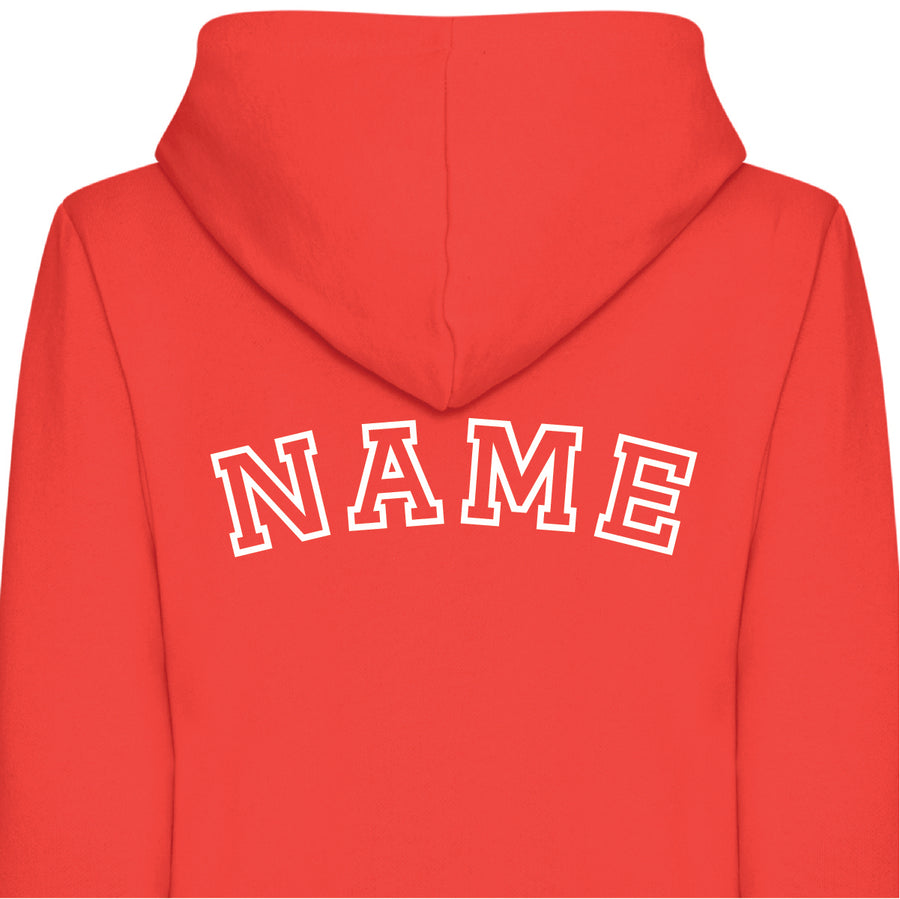 Adult Unisex Personalised Hooded Onesies All-in-One Suit - Personalised with Front Initial and Name on Back