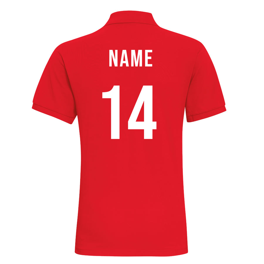 Unisex Wales CYMRU Rugby Classic Polo Shirt With Free Personalisation