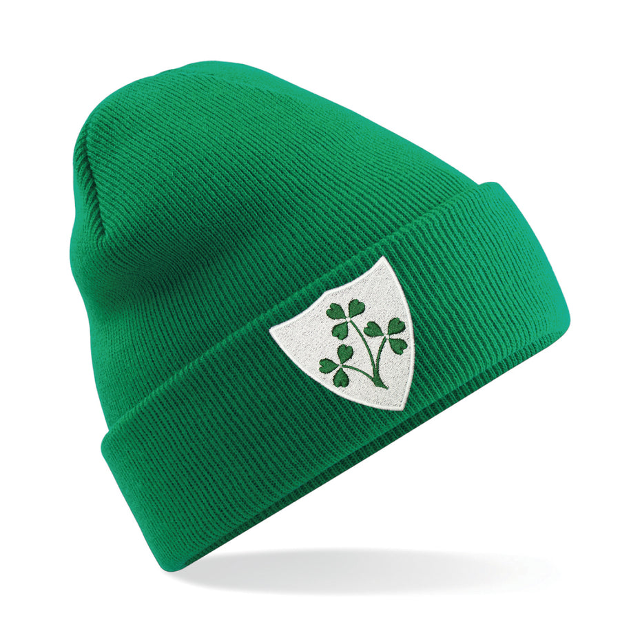 Unisex Ireland EIRE Rugby Vintage Retro Cuffed Beanie Hat