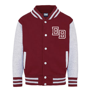 Kids Baseball Style Varsity Jacket and Matching Joggers - Personalised with Front Initial Step and Name on Back Letterman Style