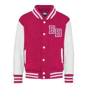Kids Baseball Style Varsity Jacket Personalised with Front