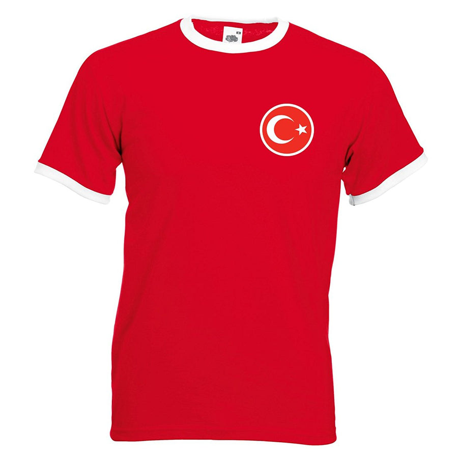 Custom-made Mens customisable Turkey retro football T-shirt