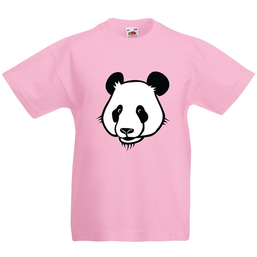 Kids Cute Panda Bear Retro T-Shirt - Pink