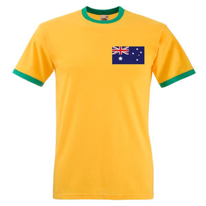 Custom-made Mens customisable retro Australia football T-shirt