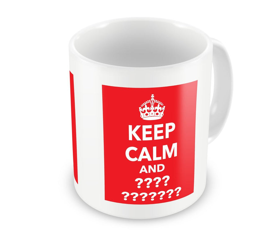 Custom-Made Keep Calm Dishwasher Safe Printed Ceramic Mug - Red