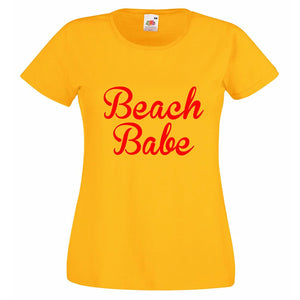 Ladies retro beach babe T-shirt