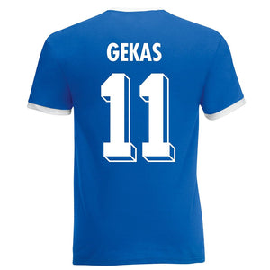 Mens Gekas Greece retro football T-shirt