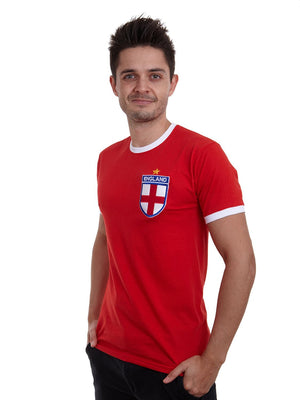 Custom-made Mens England customisable retro football T-shirt