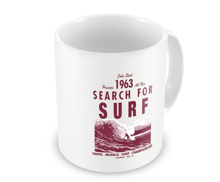 Search For The Surf Retro Poster Mug