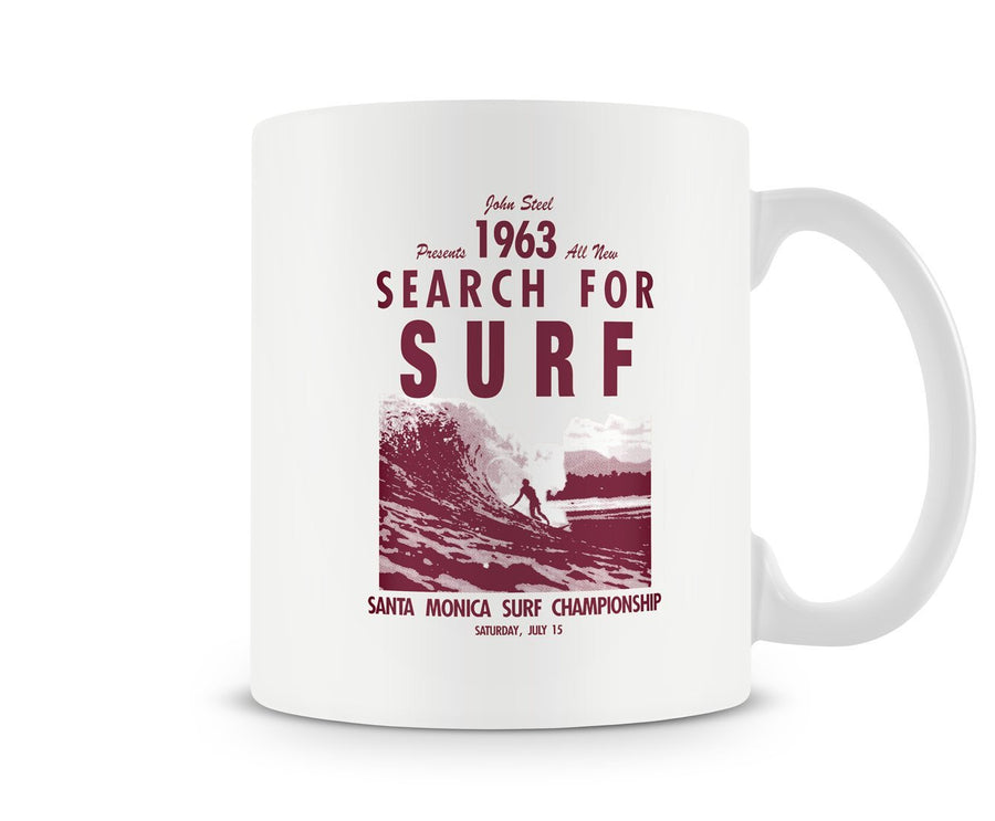 Search For The Surf Retro Poster Mug