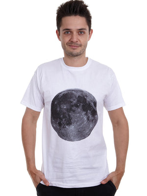 Mens retro big full Moon lunar T-shirt