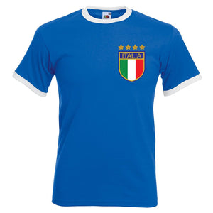 Custom-made Mens customisable Italy retro football T-shirt