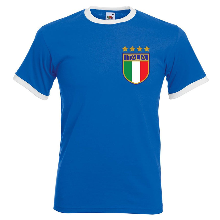 Custom-made Mens customisable Italy retro football T-shirt