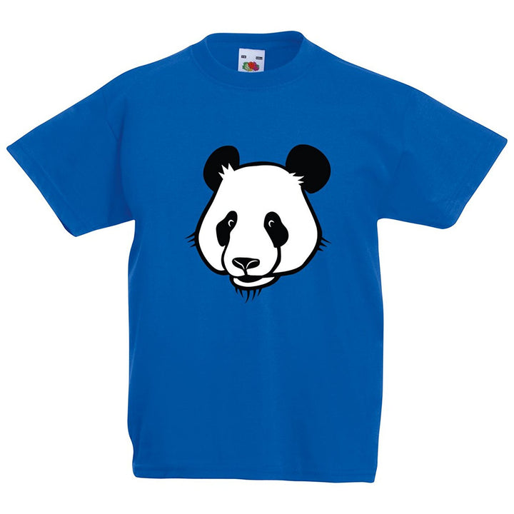 Kids Cute Panda Bear Retro T-Shirt - Blue