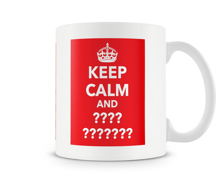 Custom-Made Keep Calm Dishwasher Safe Printed Ceramic Mug - Red