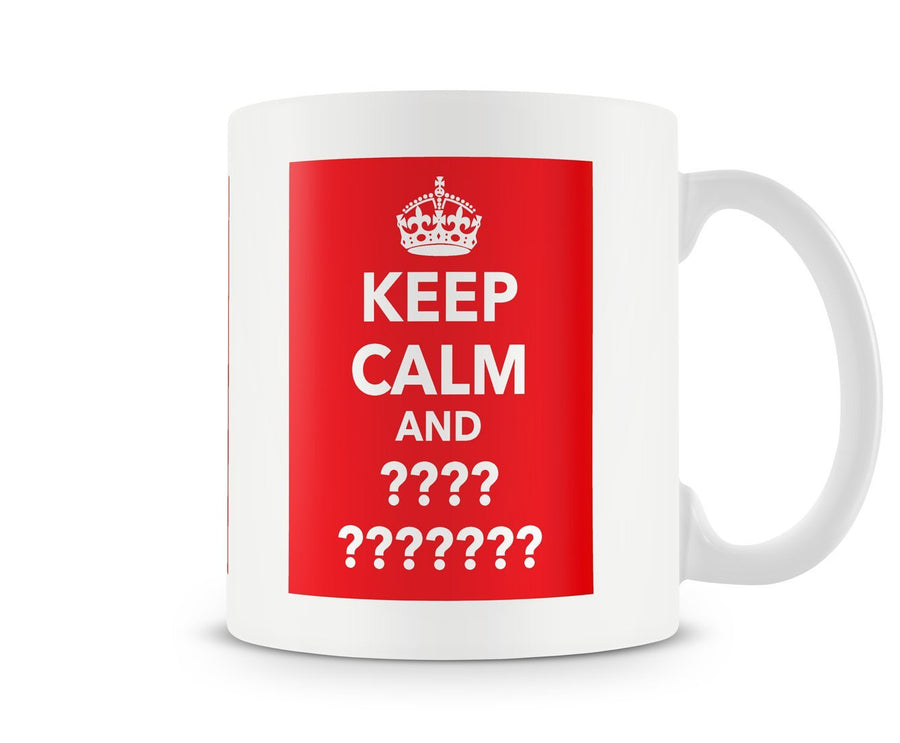 Custom-Made Keep Calm Dishwasher Safe Printed Ceramic Mug - Red