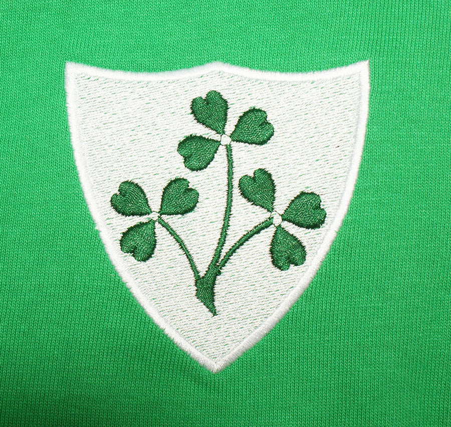 Ireland Irish Vintage Retro Embroidered Rugby Football Sport Hoodie in Adult & Kids Sizes - Badge