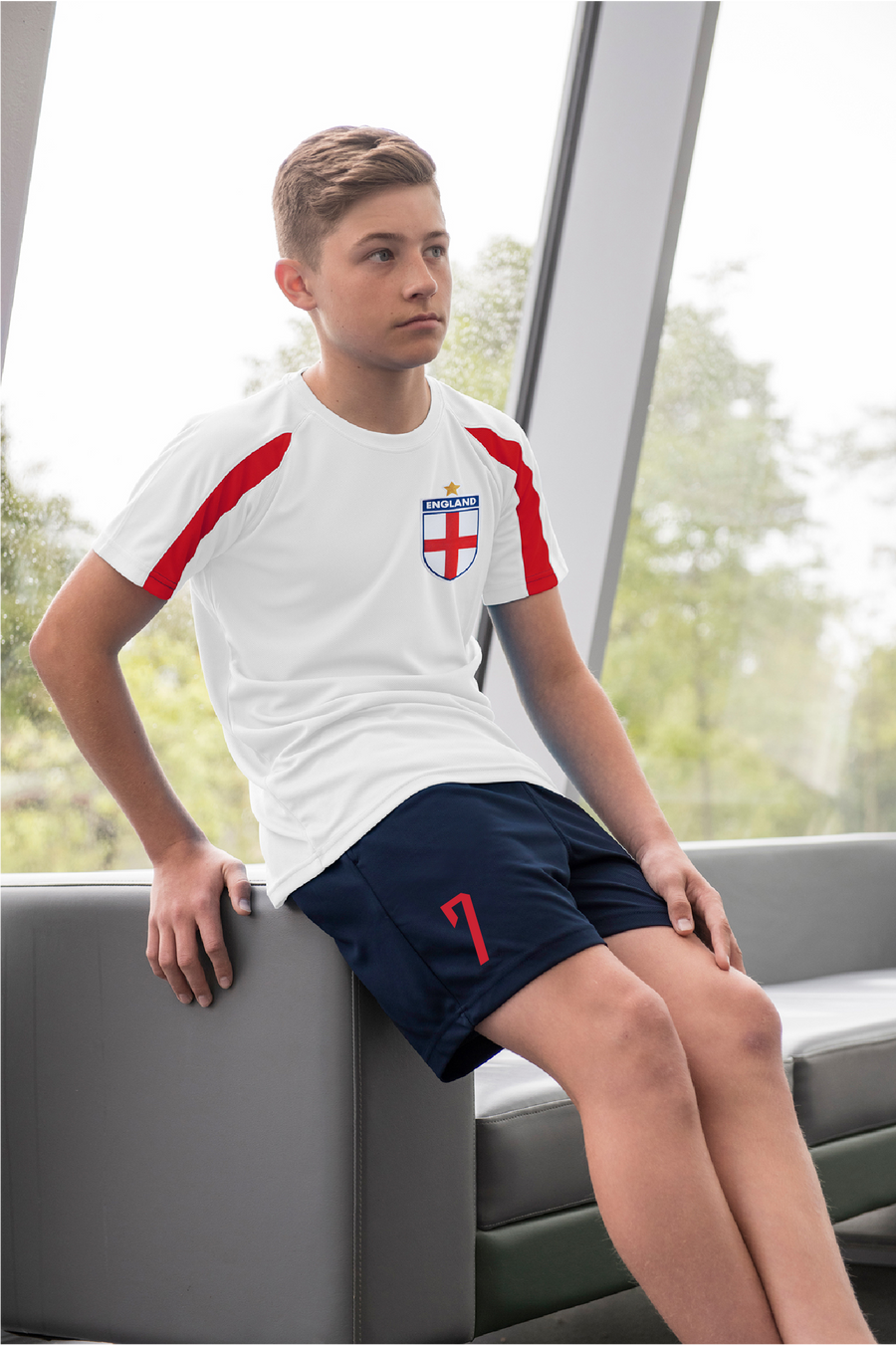 Kids Customisable England Football Home Shirt with Free Personalisation