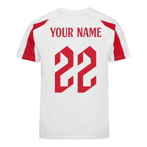 Kids Customisable England Football Home Kit Shirt and White Shorts with Free Personalisation