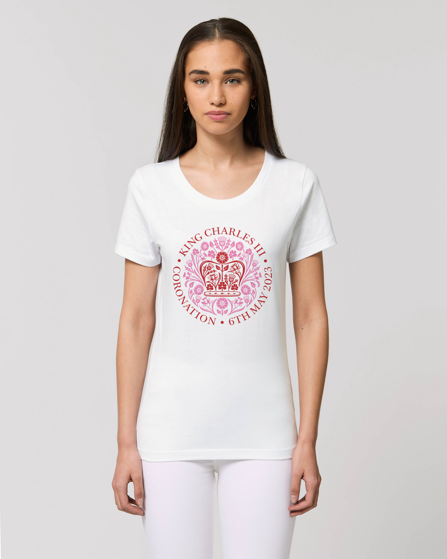 Adult Women's Fit Coronation of King Charles III Commemoration T-Shirt